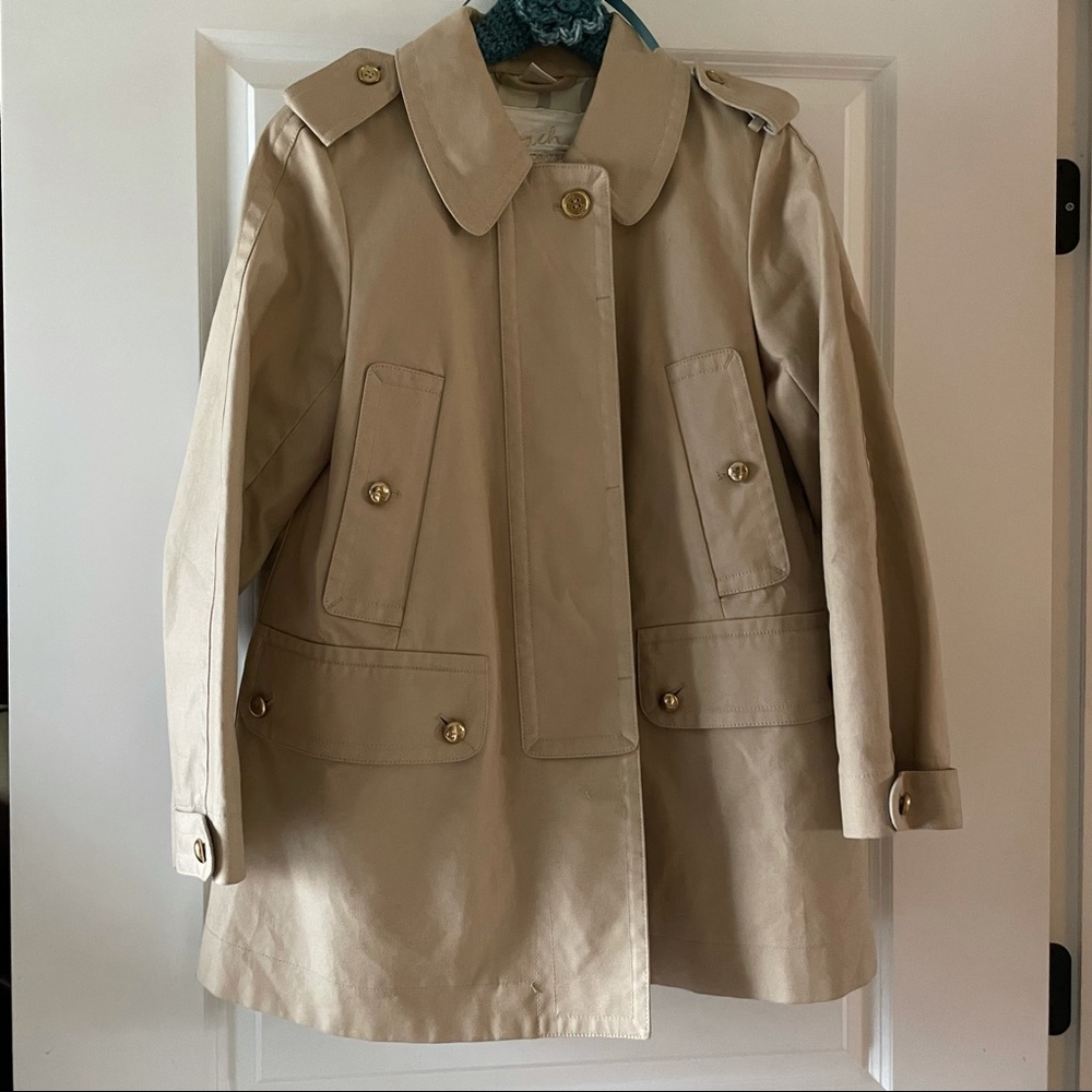 Gorgeous Coach Trench Water Resistant Classic Tan Sz M